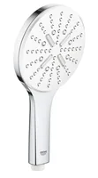 GROHE Handbrause Rainshower Smartactive 130 EcoJoy Moon White - Material: Edelstahl - Farbe Siebplatte: Silber - Wassersparend: Nein - Anschluss: 1/2 - Anzahl Strahlarten: 3 - Farbe: Moonlight White