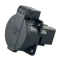 Schönenberger Einbausteckdose T13 IP55 mit Klappdeckel, Schwarz - Steckertyp Ausgang: T13 - Schutzklasse: IP55 - Montage: Einbau - Serie: Keine - E-Nr.: 0 - FI: Ohne