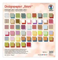 URSUS Designpapier Retro 30.5 x 30.5 cm, 190 g/m², 50 Blatt - Papierformat: 30.5 x 30.5 cm - Selbstklebend: Nein - Papierfarbe: Mehrfarbig - Papiertyp: Bastelpapier - Mediengewicht: 190 g/m² - Verpackungseinheit: 50 Stück
