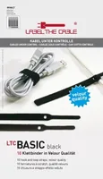 Label-the-cable Klettkabelbinder BASIC STRAPS 14 x 170 mm Schwarz, 10 Stück - Breite: 14 mm - Länge: 0.17 m - Produkttyp: Klettkabelbinder - Ausstattung Kabelmanagement: Wiederverwendbar - Haftend - Verpackungseinheit: 10 Stück - Material: Velour - Klett