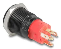 DeLOCK 22013 electrical switch Pushbutton switch Black, Red