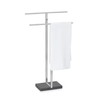 Blomus Handtuchhalter Menoto Schwarz/Silber - Befestigung: Keine - Material: Edelstahl - Farbe: Silber - Schwarz