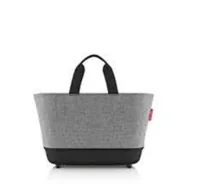 Reisenthel Tasche Shoppingbasket Twist Silver - Breite: 48 cm - Detailfarbe: Silbergrau - Schwarz - Material: Polyester - Höhe: 28 cm - Länge: 33 cm