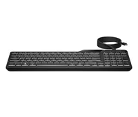HP 400 Backlit Wired Keyboard clavier Maison USB Noir