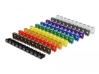 Delock Kabelkennzeichnung Clips 0-9  farbig, 10x 10er Sets. - Produkttyp: Kabelbeschriftung - Ausstattung Kabelmanagement: Befestigungsclip - Verpackungseinheit: 10 Stück - Material: PVC - Detailfarbe: Mehrfarbig