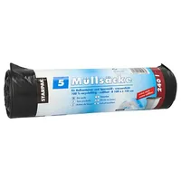 Weita Kehrichtsack Papstar 240 l, 5 Stück - Parfümiert: Nein - Eigenschaften: Keine Eigenschaft - Verpackungseinheit: 5 Stück - Volumen: 240 l - Trageriemen: Nein - Material: Polyethylen (PE)