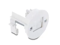 DeLOCK Cable Bushing with brush for wall mounting / desktop mounting white