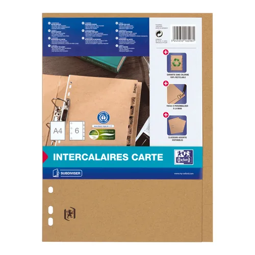 Oxford 100204978 register paper 6 pc(s) 280 g/m² 225 mm