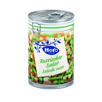 Hero Dose Russischer Salat 420 g - Produkttyp: Salate - Nährwertangabe pro: 100 g - Energiegehalt (in kj): 227 KJ - Energiegehalt (in kcal): 54 Kcal - Fett: 0.3 g - Gesättigte Fettsäuren: 0.1 g