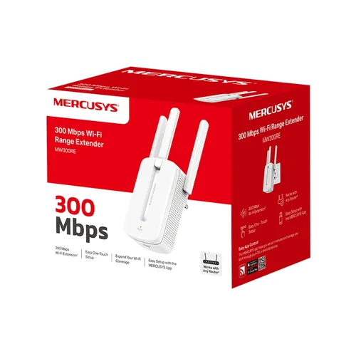 Mercusys MW300RE network extender Network transmitter & receiver White