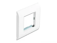 Delock Easy 45 Modulträger mit Abdeckrahmen 80 x 80 mm, Weiss - Detailfarbe: Weiss - Typ: Befestigungsrahmen