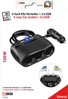 2GO 3-Fach Kfz-Verteiler 2x USB
