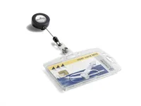 DURABLE Ausweishalter Hartbox mit Jojo für 1 Ausweis, 10 Stück - Detailfarbe: Transparent - Funktionen Ausweishalter: Hartbox