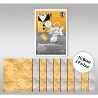 URSUS Fotokarton Impression 140 g/m² Gold/Silber - Papiertyp: Fotokarton - Geeignet für Drucker: Nein - Papierfarbe: Gold - Silber - Papierformat: 23 x 33 cm - Mediengewicht: 140 g/m² - Selbstklebend: Nein