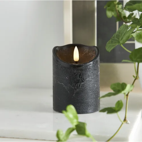 Star Trading LED Pillar Candle Flamme Rustic