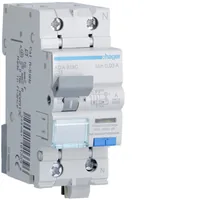Hager FI / LS 1P+N 6kA C-13A 30mA A - Fehlerstromart (FI): Typ A - Auslösecharakteristik (LS): Typ C - FI: 30 mA - Ausführung: Fehlerstrom-Leitungsschutzschalter - Bemessungsstrom: 13 A - Polzahl: 2