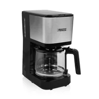 Princess Filterkaffeemaschine Compact 12 Schwarz/Silber - Detailfarbe: Schwarz - Silber - Anzahl Tassen: 12 - Ausstattung: Anti-Rutsch-Füsse - Anti-Tropfsystem - Herausnehmbarer Filter - Kaffeekannenfunktion