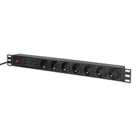 Logilink Steckdosenleiste 7-fach, 19"" mit Netzfilter,schw.