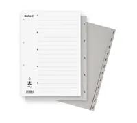 Biella 47140500U tab index Numeric tab index Polypropylene (PP) Grey