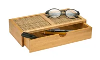 Wenko Aufbewahrungsbox Allegre mit Schublade, Hellbraun - Materialtyp: Holz - Material: Rattan - Detailfarbe: Hellbraun - Produkttyp: Aufbewahrungsbox