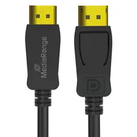 MediaRange DisplayPort Kabel, Ver. 2.1, 40 Gbps, 2.0m, sw