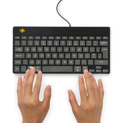 R-Go Tastatur Compact Break UK-Layout verkabelt schwarz