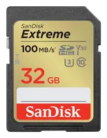 SanDisk SDHC-Karte Extreme 32 GB - Speicherkartentyp: SDHC (SD 2.0) - Speicherkapazität: 32 GB - Geschwindigkeitsklasse: UHS-I - V30 - U3 - Class 10 - Lesegeschwindigkeit max.: 100 MB/s - Schreibgeschwindigkeit max.: 60 MB/s - Speicherkartenadapter: Kein 