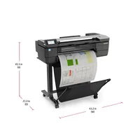 HP Designjet T830 24-in Multifunction Printer Großformatdrucker WLAN Tintenstrahl Farbe 2400 x 1200 DPI 610 x 1897 mm Ethernet/LAN