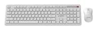 Gembird KBS-WPS-01 Slim Pro Business wireless desktop set, white, US layout