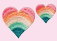 Mono-Quick Aufbügelbild Herz Regenbogen 1 Stück - Breite: 5.2 cm - Länge: 5.2 cm - Motiv: Herz - Anzahl Stück: 1 Stück