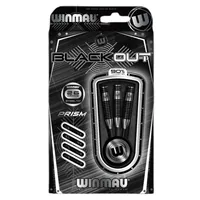 Winmau Dartpfeile Steeldart Blackout 3 Stück - Gewicht: 22 g - Verpackungseinheit: 3 Stück - Material: Wolfram - Detailfarbe: Schwarz - Dart Art: Steel Dart
