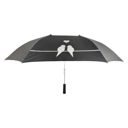 Esschert Design Partner-Regenschirm XL Grau/Schwarz - Schirmtyp: Langschirm - Eigenschaften: Keine Eigenschaft - Zertifikate: Keine Zertifizierung - Länge: 73.5 cm - Schirm-Eigenschaften: Keine - Farbe: Grau - Schwarz