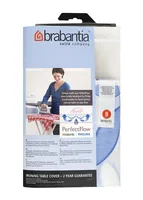 Brabantia Bügelbrettbezug Perfect Flow 124 cm x 38 cm - Bügelbrettbezug: Baumwolle (CO) - Zubehörtyp: Bügelbrettbezug - Detailfarbe: Weiss - Blau - Breite max.: 38 cm - Material: Baumwolle - Länge max.: 124 cm