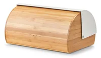 Zeller Present Brotkasten 39 x 27 x 19 cm, Weiss - Brotvariante: Brot - Material: Holz - Metall - Detailfarbe: Weiss - Braun - Inkl. Schneidebrett: Nein