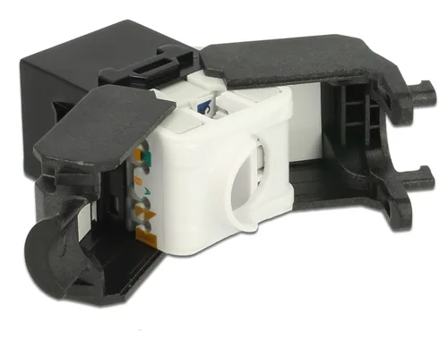 DELOCK Keystone RJ45 Cat6a Buchse 8P8C schwarz ungeschirmt