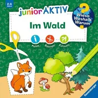 Ravensburger Kinder-Sachbuch WWW junior AKTIV: Im Wald - Sprache: Deutsch - Altersempfehlung ab: 2 Jahren - Einband: Block - Anzahl Seiten: 48 - Thema: Wieso? Weshalb? Warum? - Altersgruppe: Kleinkinder