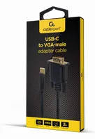Gembird A-CM-VGAM-01 video cable adapter 2 m USB C VGA (D-Sub) Black