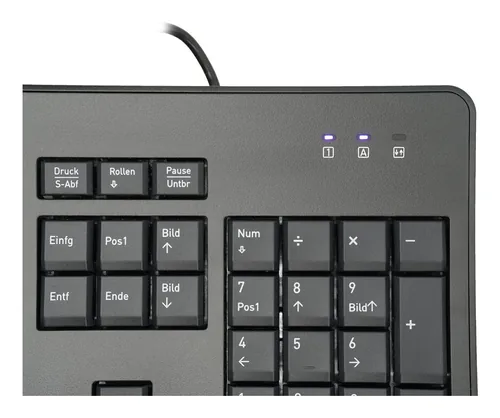 TERRA Keyboard 1500 Corded [DE] USB black Copilot QWERTZ, 105 Tasten, kabelgebunden, 1,80m