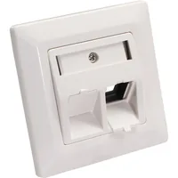 InLine Rahmenset für 2x RJ45 Bu/LSA Einsatz - Keystone SNAP-In - weiß RAL9010