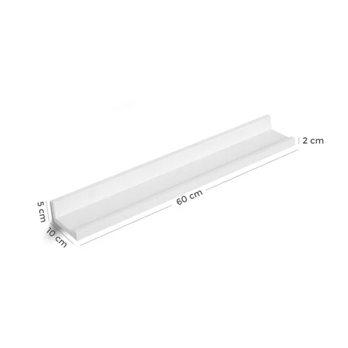 Songmics Wandregal 2-er Set, Weiss - Eigenschaften: Keine Eigenschaft - Zertifikate: Keine Zertifizierung - Breite: 60 cm - Höhe: 5 cm - Tiefe: 10 cm - Detailfarbe: Weiss