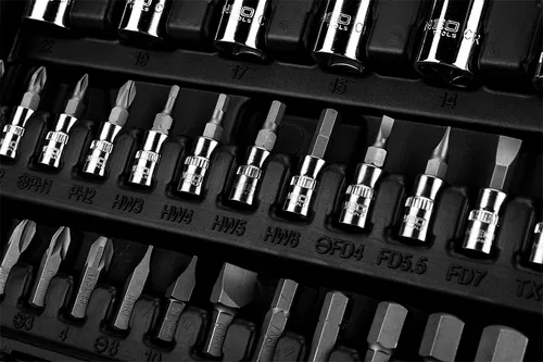 Socket wrenches 1/4, 1/2, set of 110 pcs, CrV