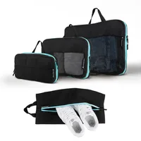 Atacama Kompressions-Packwürfel-Set 4-tlg. Schwarz-Türkis - Nachhaltigkeit: Nicht angegeben - Gewicht: 0 g - Volumen: 0 l - Sportart: Reisen - Farbe: Schwarz