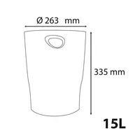 EXACOMPTA Papierkorb Ecobin 15 l 45328D entenblau