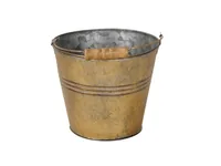 COCON Eimer 14 x 12, Gold - Eigenschaften: Keine Eigenschaft - Motiv: Kein - Verpackungseinheit: 1 Stück - Detailfarbe: Gold - Produkttyp: Aufbewahrung - Detailmaterial: Eisen