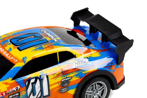 TEC-TOY Auto Champion GT9 mit Licht, Gelb/Blau, 1:22 - Detailfarbe: Blau - Gelb - Altersempfehlung ab: 3 Jahren - Benötigt zur Fertigstellung: Batterien für Fahrzeug - Batterien für Sender - Kapazität Wattstunden: 0 Wh - Modelltyp: Auto