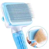 Quick Aid Selbstreinigende Haustierbürste Blau - Produkttyp: Kamm / Bürste - Tierart: Katze - Hund