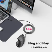 Equip Ergonomische Maus USB-A Stecker 1.80m Rechts schwarz