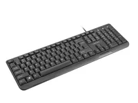 NATEC KEYBOARD TROUT SLIM USB, US LAYOUT, BLACK