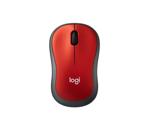 Logitech M 185 Cordless Notebook Mouse USB schwarz / rot