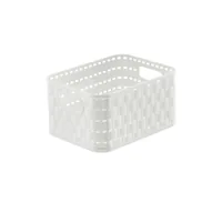 Rotho Aufbewahrungskorb Country 18.3 x 13.7 x 9.8 cm, Weiss - Materialtyp: Recyclingmaterial - Material: Recycling Kunststoff - Produkttyp: Aufbewahrungskorb - Detailfarbe: Weiss